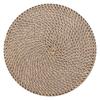 Mantel Redondo Tejido de Yute para Mesa de Comedor, Mantel Decorativo para Mesa, Mantel Aislante de Calor y Anti-Quemaduras, Mantel de Mesa de Comedor de Gama Alta, Antideslizante