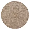 Alfombrilla Redonda Tejida de Yute Seleccionada Cuidadosamente, Aislante de Calor para Mesa, Decoración de Mesa de Comedor, Salvamanteles Estilo Occidental, Salvaplatos para Ollas, Resistente a Altas Temperaturas, Anti-Quemaduras, Disponible para Dropshipping