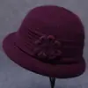 Boina de Felpa Cálida de Otoño e Invierno para Personas Mayores para la Abuela Señora Mayor Moda Sombrero de Abuela Engrosado Sombrero Cubo de Terciopelo Dorado