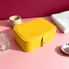 Caja de joyería portátil de cuero al por mayor para exportación, caja de almacenamiento de joyería de PU, caja larga antioxidante para pendientes, pulseras, anillos y accesorios