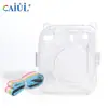 Adecuado para Polaroid Instax Mini12 Foto Estuche de Almacenamiento Transparente Anti-Caída y Antideslizante Estuche de Cristal Correa