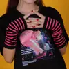 Manga Larga Cruzada Oscura Lolita Rayada Ninja Sin Dedos Cubierta de Manga Larga para Cosplay
