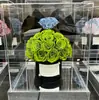 [En Stock] Nuevo Producto Cubo de Abrazo con Lazo Mediano Caja de Regalo con Flores Preservadas