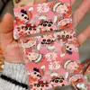 Cartão de Ano Novo cabeça desenho animado comida brincar pequeno novo beliscar cabeça de cartão joia cartão cartão dobrável papel cartão embalagem de cartão pequeno material lote