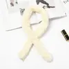 Bufanda Estrecha de Piel de Conejo Rex Estilo Coreano para Mujer Otoño e Invierno Estudiante Versátil Harajuku Bufanda de Felpa Piel Sintética Cuello Largo