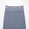 Para Comércio Exterior Transfronteiriço Europeu e Americano Roupas Femininas Aliexpress Mais Vendidas Verão Simples Versátil Saia com Cós de Renda