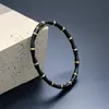 Pulseira de Bambu Colorida com Aço Titânio e Aplicação de Resina Estilo Moda Transfronteiriça Estilo Vermelho da Internet Feminino Novo Estilo Chinês Pulseira de Aço Inoxidável com Fecho