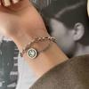 Pulsera Coreana Dongdaemun Moda Retro Multi-Sonrisa Plata Tailandesa para Mujer Diseño Simple Sentido Lujo Ligero Trendy Pulsera Sonrisa