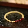 Pulseira de Peixe Koi em Cloisonné com Jade Amarelo 4mm Estilo Fino Argila Roxa Âmbar de Segunda Geração Pulseira de Peixe Koi para Mulheres Atacado