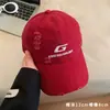 Gorra de Béisbol Bordada con Letra G de Agujeros estilo Coreano para Mujer Cabeza Grande Cara Pequeña Ala Ancha Lengua de Pato Casual Combinable Sombrero