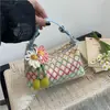 Bolso Tejido de Bloques de Color de Moda de Este Año, Bolso Cruzado para Mujer, Nuevo Estilo 2026, Bolso Cruzado Versátil a la Moda, Bolso Pequeño
