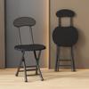 Silla Plegable Taburete Silla Doméstica Taburete para Mesa de Comedor Taburete Alto Taburete Redondo Pequeño Mazer con Respaldo Banco Sencillo y Simple Portátil