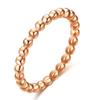 Moda Transfronteriza Europea y Americana Personalizado Simple Geométrico Anillos Redondos de Perlas de 2 mm para Pareja Anillos de Acero Inoxidable Acero de Titanio Venta al por Mayor para Mujeres