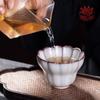 Taza de té de Kung Fu creativa china de celadón Longquan, taza individual de cerámica con esmalte blanco de luna grande, taza de degustación de té hecha a mano
