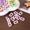 Anillo abierto de plástico acrílico para joyería, color macarrón, hebilla en forma de U, cadena de plástico, accesorios de joyería DIY