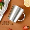 Nova Caneca de Café com um Toque de Luxo Leve e de Alta Qualidade, Copo de Água de Aço Inoxidável 304 com Alto Valor Estético, Copo de Cerveja com um Design Único