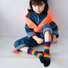 2020 Otoño e Invierno nuevos calcetines para niños calcetines de rayas para niños que no aprietan los pies calcetines para bebés calcetines de tubo arcoíris Algodón