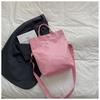 Bolsa Tote de Couro Macio de Grande Capacidade Estilo Ins, Romance de Verão, Múltiplas Formas de Carregar, Bolsa de Ombro com Alça de Mão Estilo Gentil Personalizado