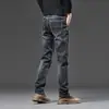 Nuevos Jeans Azules Gris de Alta Gama para Hombre 2026, Pantalones Casuales Rectos Holgados para Hombre de Otoño