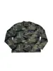 Camiseta de manga larga de punto gofrado con camuflaje retro americano, moda de otoño para hombre, sudadera bordada de nicho, camiseta interior básica