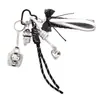 Colgante original de bolso miu de alta gama color negro frío hellokitty llavero con cuentas de amor cadena colgante pequeño regalo
