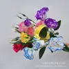 Eustoma grandiflorum 3 cabezas 6 cabezas platycodon grandiflorum paquete platycodon grandiflorum decoración del hogar boda diseño de sala de bodas guía de camino flores de seda hechas a mano
