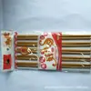 Tienda por Departamentos Dos Yuan Venta al por Mayor Hotel Restaurante Hogar Antideslizante Vajilla Familiar Bolsa de la Fortuna Dorada Tarjeta de Succión Palillos 10 Pares