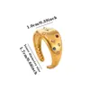 Anillo Abierto Multicapa de Corazón con Diamantes Completos de Oro de 18K y Circonia de Colores, Joyería de Lujo de Alta Gama Que No Se Desvanece