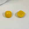 Joyería de Estilo Europeo y Americano, Pendientes Cuadrados Geométricos de Color Sólido Simples, Pendientes Versátiles de Colores Caramelo de Moda, Accesorios para Orejas de Cubo de Azúcar