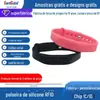 Rfid pulseira de silicone impermeável smart lock ic pulseira sauna controle de acesso Hotel playground rfid pulseira