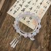 Nuevo Pulsera de Cuentas Estilo Chino Agrietadas por el Hielo con Bendiciones Celestiales, Alto Valor Estético, Diseño de Anillo Giratorio, Pulsera de Lujo Ligero para Pareja Estudiante Venta al por Mayor