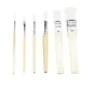 Juego de 6 pinceles combinados de varilla corta para pintura al óleo, acuarela y acrílica, venta al por mayor