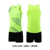 Traje de Treino de Atletismo Masculino Estampa de Fonte Uniforme de Equipe de Competição Teste Colete de Sprint Roupa Esportiva Traje de Corrida de Maratona Feminino
