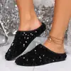 Mules Cerrados de Lentejuelas para Mujer, Verano 2024, Sandalias Elegantes para Uso en Exteriores, Exclusivo Transfronterizo, Estilo Europeo y Americano Verano 2024