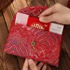 Nuevos Sobres Rojos de Lujo para Boda 2025 para Diseño de Tela Personalizado, Sobres Rojos Creativos para Ceremonia de Té de Boda
