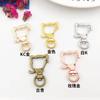 Llavero con forma especial, estrella, corazón, cabeza de conejo, bricolaje, joyería, hebilla colgante, superventas