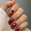 Cross-border Wearable Feminino Nail Art Atacado Simples Médio-retangular Cor Sólida Nail Art Patch Wear Armor Venda por atacado