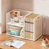 Divisor de estante de escritorio, soporte para libros, estante de almacenamiento para materiales de estudio de estudiantes, organizador de archivos para escritorio de oficina