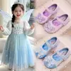 Zapatos de Cuero para Niñas Suela Suave Zapatos de Cristal Elsa Zapatos de Princesa para Niños Boca Cuadrada Zapatos Individuales 2026 Primavera/Otoño Nuevos Zapatos para Bebé