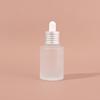 Anel de alumínio essência líquida plástico fosco 30ml frasco conta-gotas 18 dentes fundo grosso fosco transparente 30ml frasco de óleo atacado