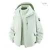 Chaqueta funcional exterior del mismo estilo de Luotuo para mujer, chaqueta de plumón tres en uno, chaqueta de montañismo a prueba de viento e impermeable para otoño e invierno para hombre