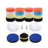 Disco de Esponja para Pulir y Encerar Cuidado de la Belleza del Coche Transfronterizo de 3 Pulgadas Set de 22 Piezas Kit de Encerado Rueda de Esponja para Máquina Pulidora