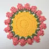 Comércio Exterior Estação Independente Transfronteiriça Nova Europeia e Americana Simples Versátil Suzulet Orquídea Porta-copos Decoração de Sala de Estar Jogo Americano Crochê Feito à Mão
