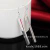 Versión coreana de exquisita joyería de moda plata al por mayor comercio exterior popular pendientes rectos de personalidad simples atmósfera de moda