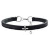 Collar Gargantilla Soporte Flor Cruz Oscura Femenino Nicho Sentido de Alta Gama Yu Wenwen Estrella Mismo Collar Gargantilla de Cuero
