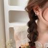 Pendientes de Perla Tulipán Pendientes de Flor para Mujer Accesorios de Temperamento para el Trabajo Coreanos Dongdaemun Lujo Ligero Pendientes de Gama Alta