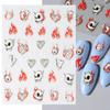 FULL BEAUTY transfronterizo nuevo Halloween relieve tridimensional gema ojo de demonio araña pegatinas para uñas al por mayor