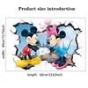 Pegatinas de Pared 3D de Mickey Mouse Transfronterizas para Decoración de Habitación Infantil, Lindas Pegatinas de Pared Autoadhesivas de Mickey y Minnie para Guardería