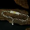 Pulseira Zakiram de Prata de Lei S925 para Homens e Mulheres, Design de Nicho, Novo Estilo Chinês, Tendência Nacional, Pulseira Quadrada do Deus da Riqueza, Joias da Moda