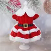 Roupas de Natal Transfronteiriças, Saias de Natal em Fleece Polar, Roupas para Cachorros, Artigos para Festas de Natal, Roupas para Animais de Estimação Pequenos